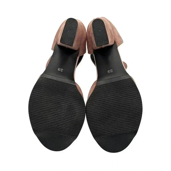 BUTITI NEW Women 8 Pink Cutout Peep-Toe Suede Pump Zip Closure Elegant Chic - Picture 10 of 14